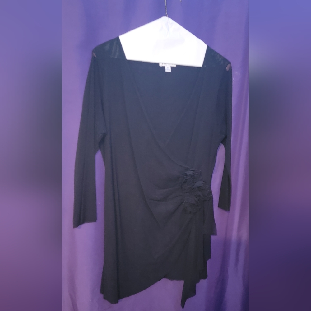 JW black sheer blouse